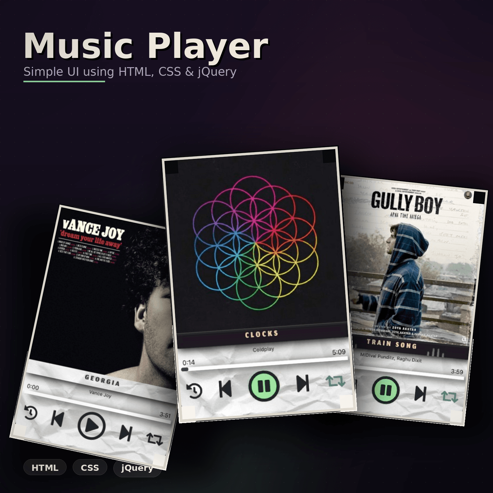 Music Player using Jquery